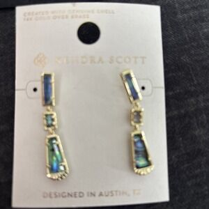 Kendra Scott Serena Linear Earrings 14K Over Brass
